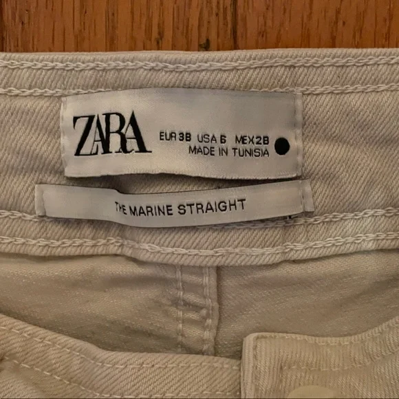 Zara Beige Wide-Leg Jeans - Picture 4 of 11